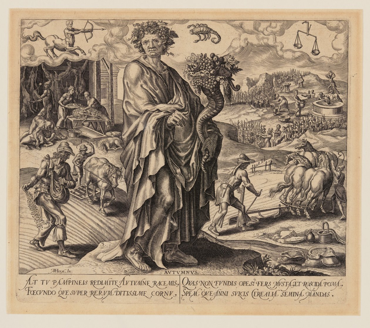 Automne, extrait des Quatre Saisons - Philips Galle