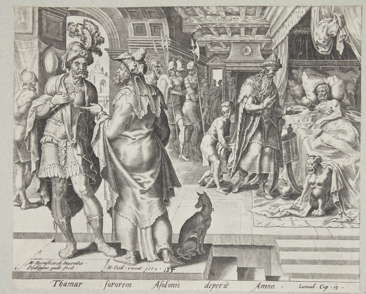 Jonadab conseillant Amnon - Philips Galle
