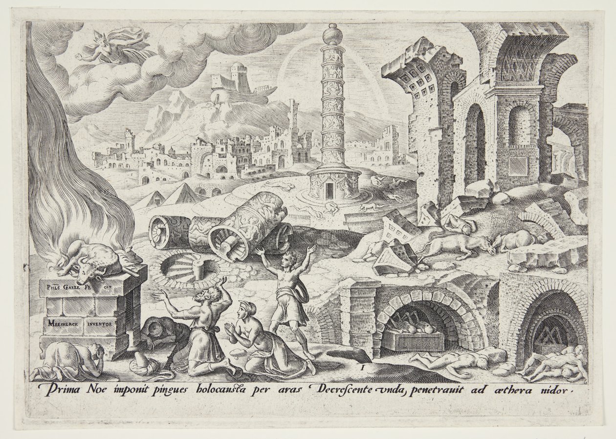 Le sacrifice de Noé - Philips Galle