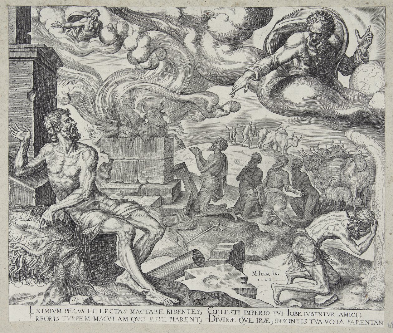 Le Seigneur répondant à Job - Philips Galle