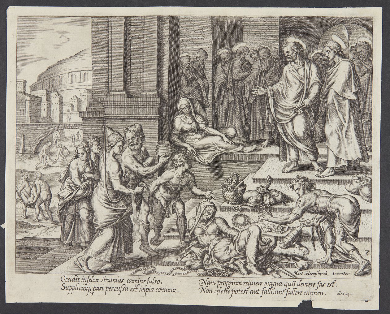 La mort de Saphira - Philips Galle
