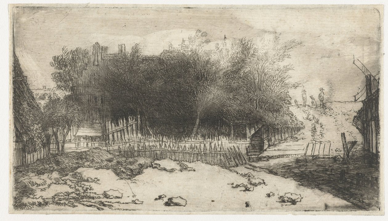 Paysage avec une clôture blanche - Philips Koninck