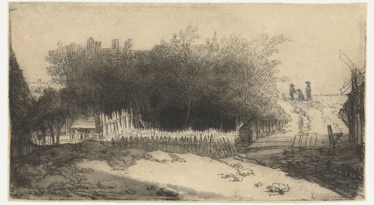 Paysage avec une clôture blanche - Philips Koninck
