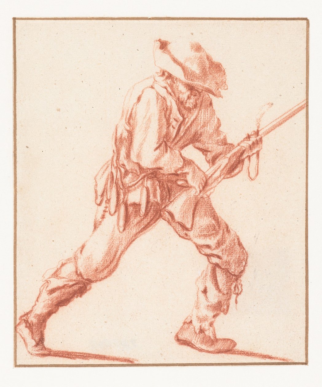 Homme chargeant un fusil - Philips Wouwerman (copy after)