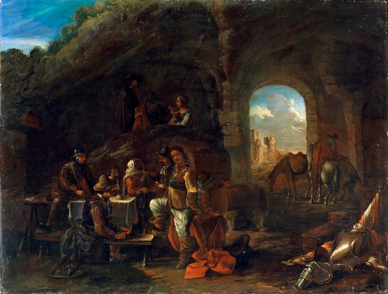 Scène de taverne, vers 1640-1665 - Philips Wouwerman