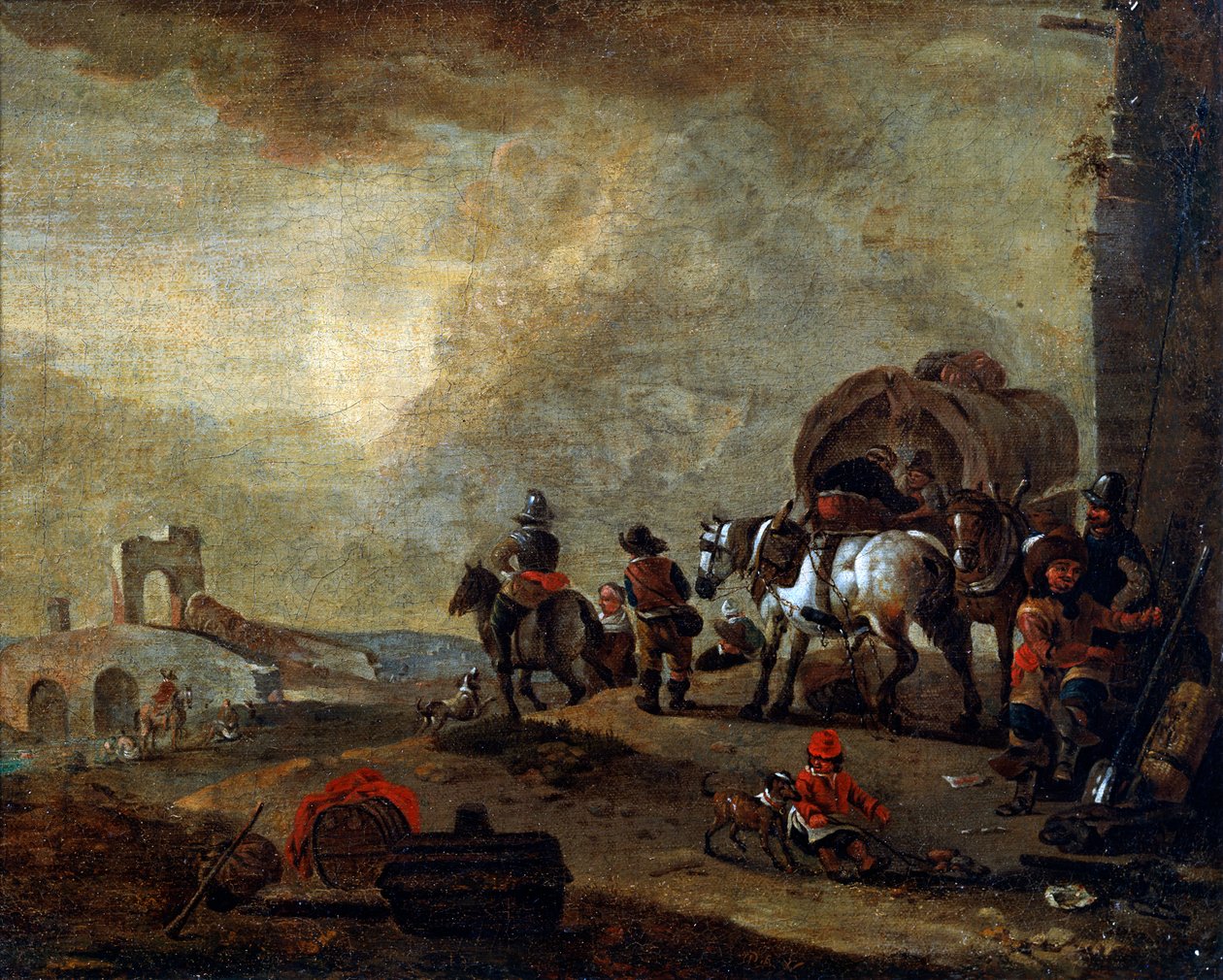 Voyageurs en route, 17e siècle - Philips Wouwerman