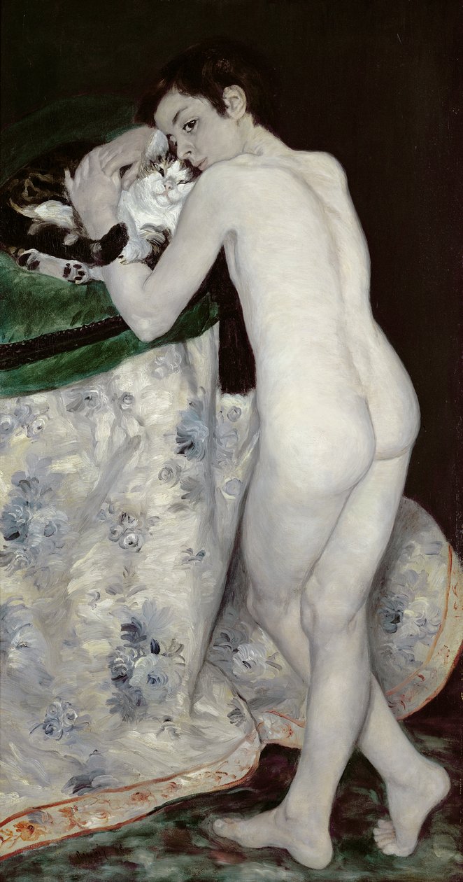 Un garçon avec un chat, 1868 - Pierre Auguste Renoir
