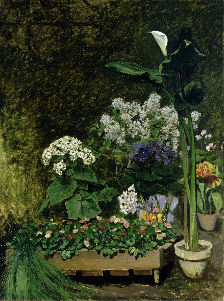 Fleurs dans une serre, 1864 - Pierre Auguste Renoir