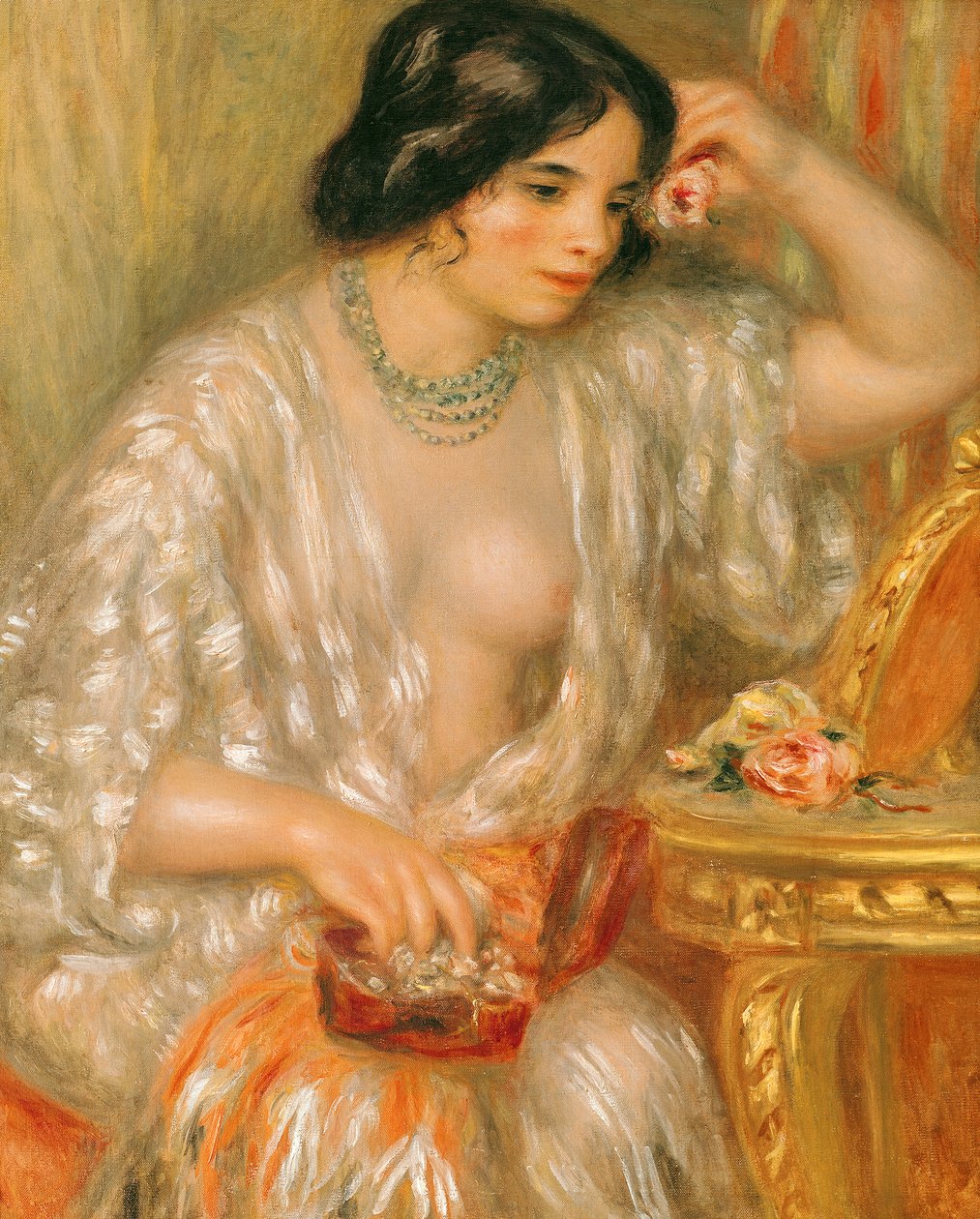 Gabrielle avec des bijoux, 1910 - Pierre Auguste Renoir