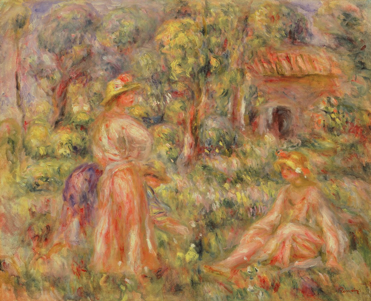 Filles dans un jardin, 1918 - Pierre Auguste Renoir