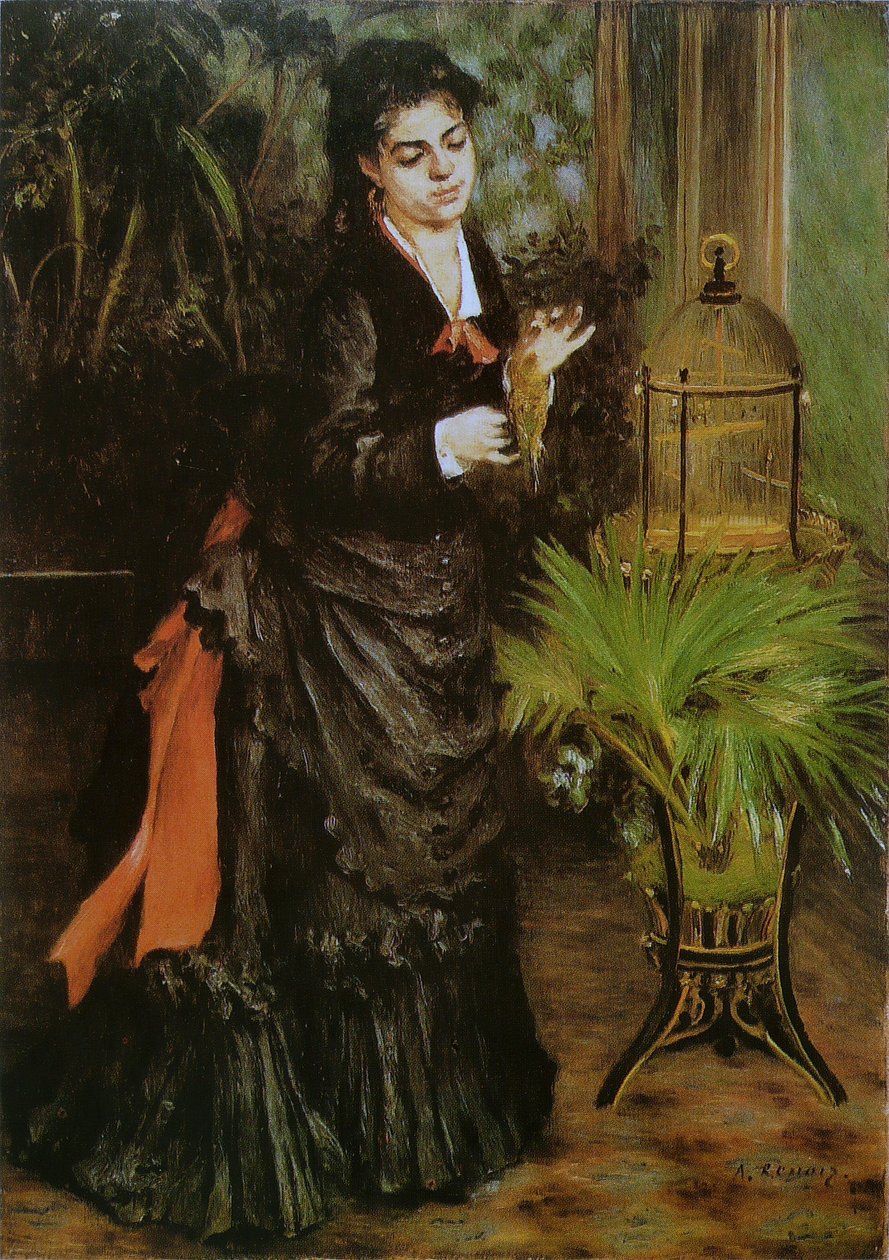 La Femme à la perruche - Pierre Auguste Renoir