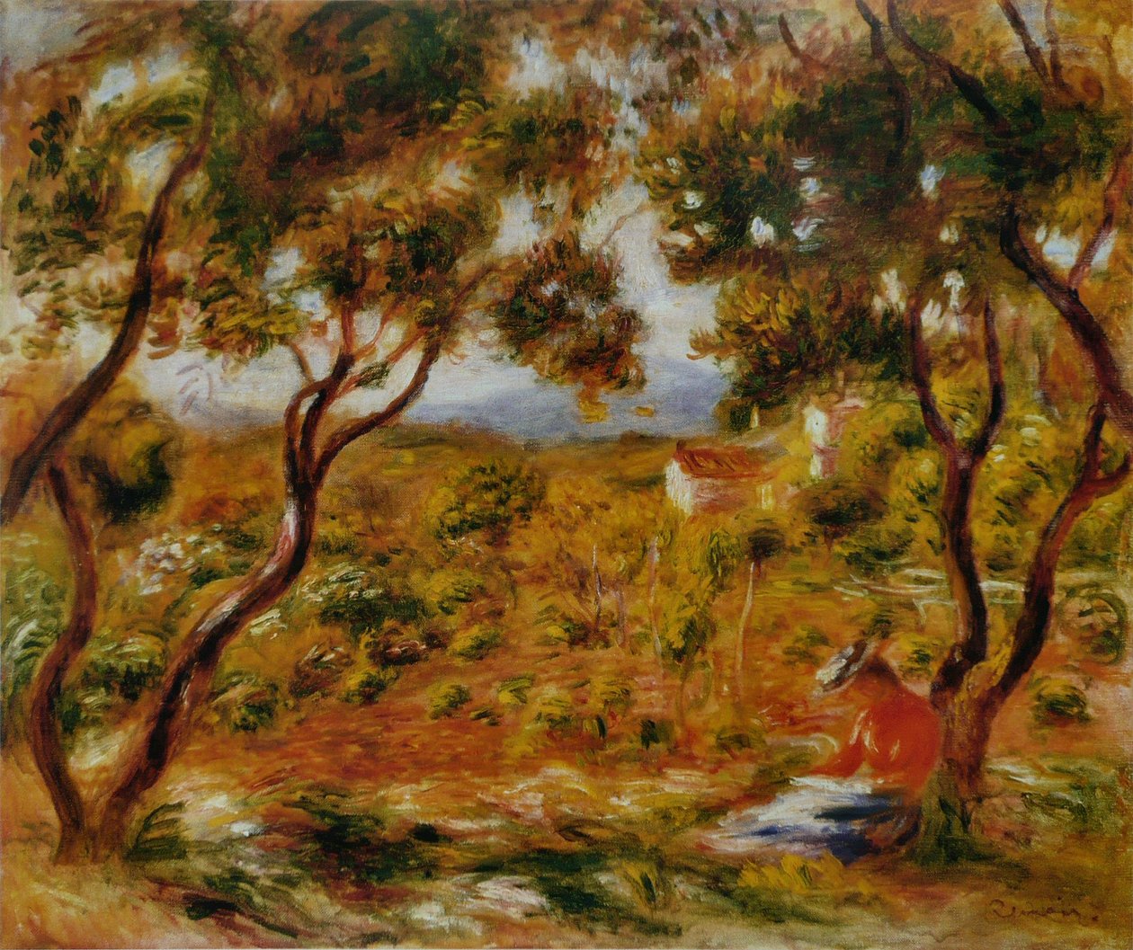 Les Vignes à Cagnes - Pierre Auguste Renoir