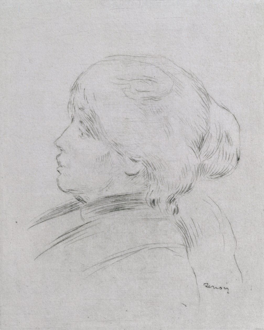 Portrait de Berthe Morisot (1841-95) 1892-3, pub. 1924 - Pierre Auguste Renoir