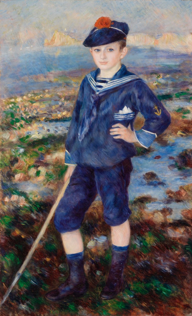 Garçon marin (Portrait de Robert Nunès) - Pierre Auguste Renoir