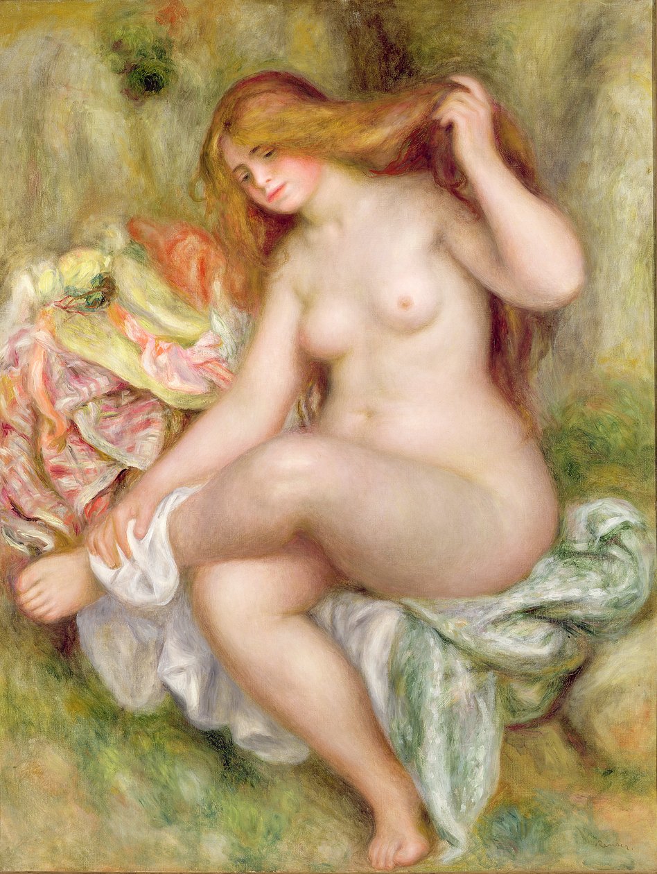 Baigneuse assise - Pierre Auguste Renoir