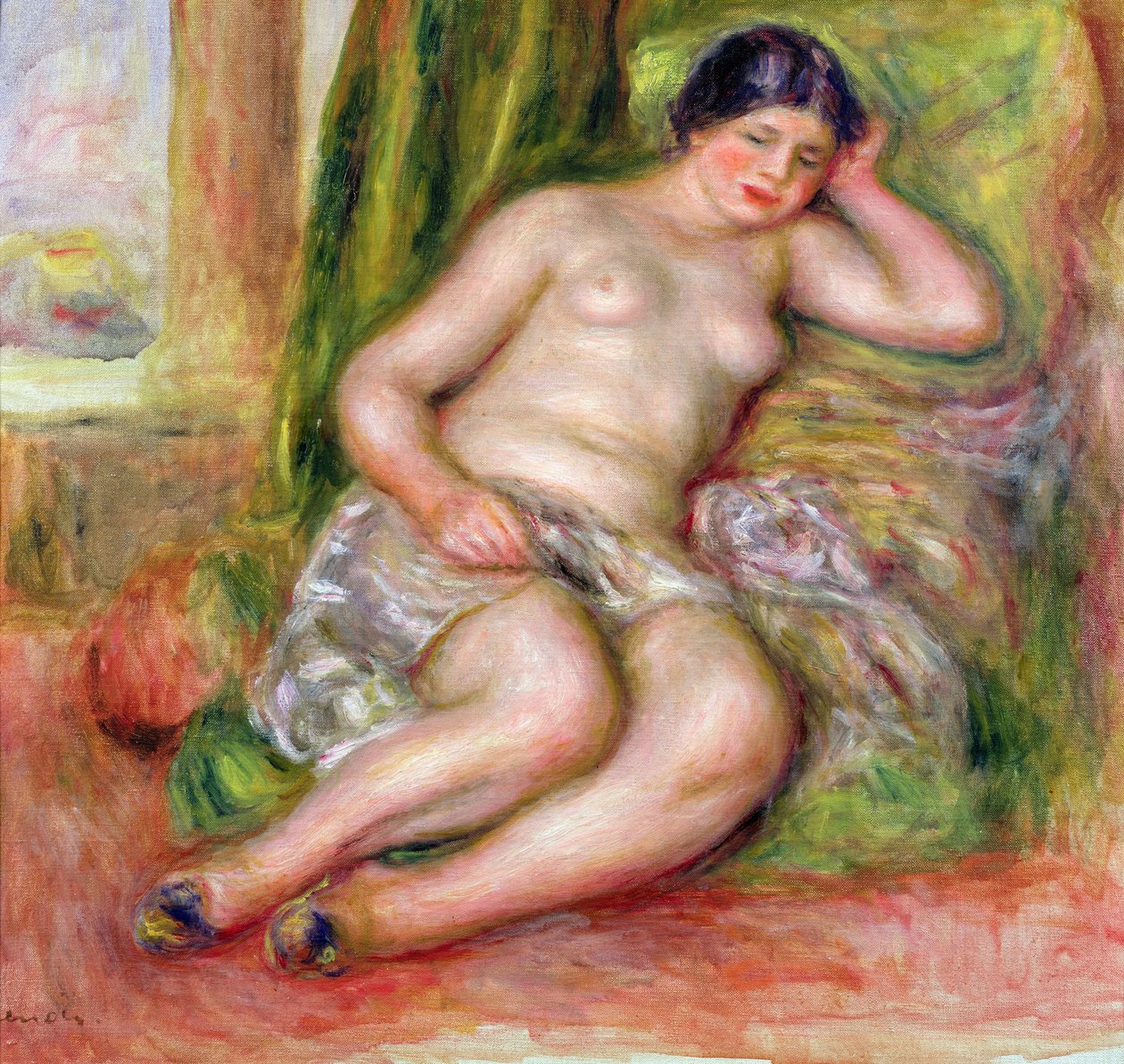 Odalisque endormie, ou Odalisque en pantoufles turques, vers 1915-17 - Pierre Auguste Renoir