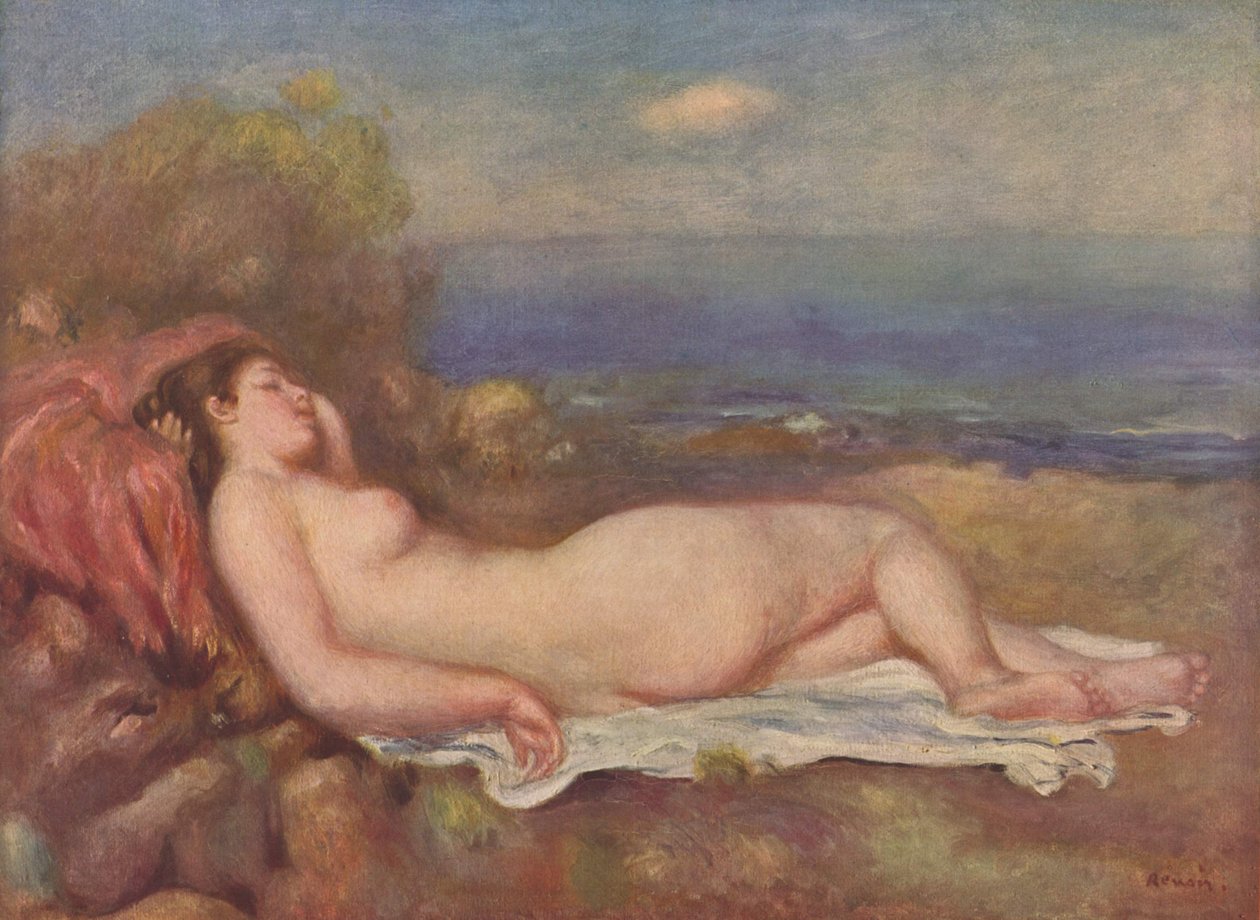 Dormant près de la mer - Pierre Auguste Renoir