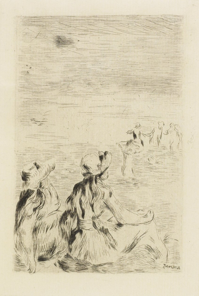 Sur la plage, vers 1892 - Pierre Auguste Renoir