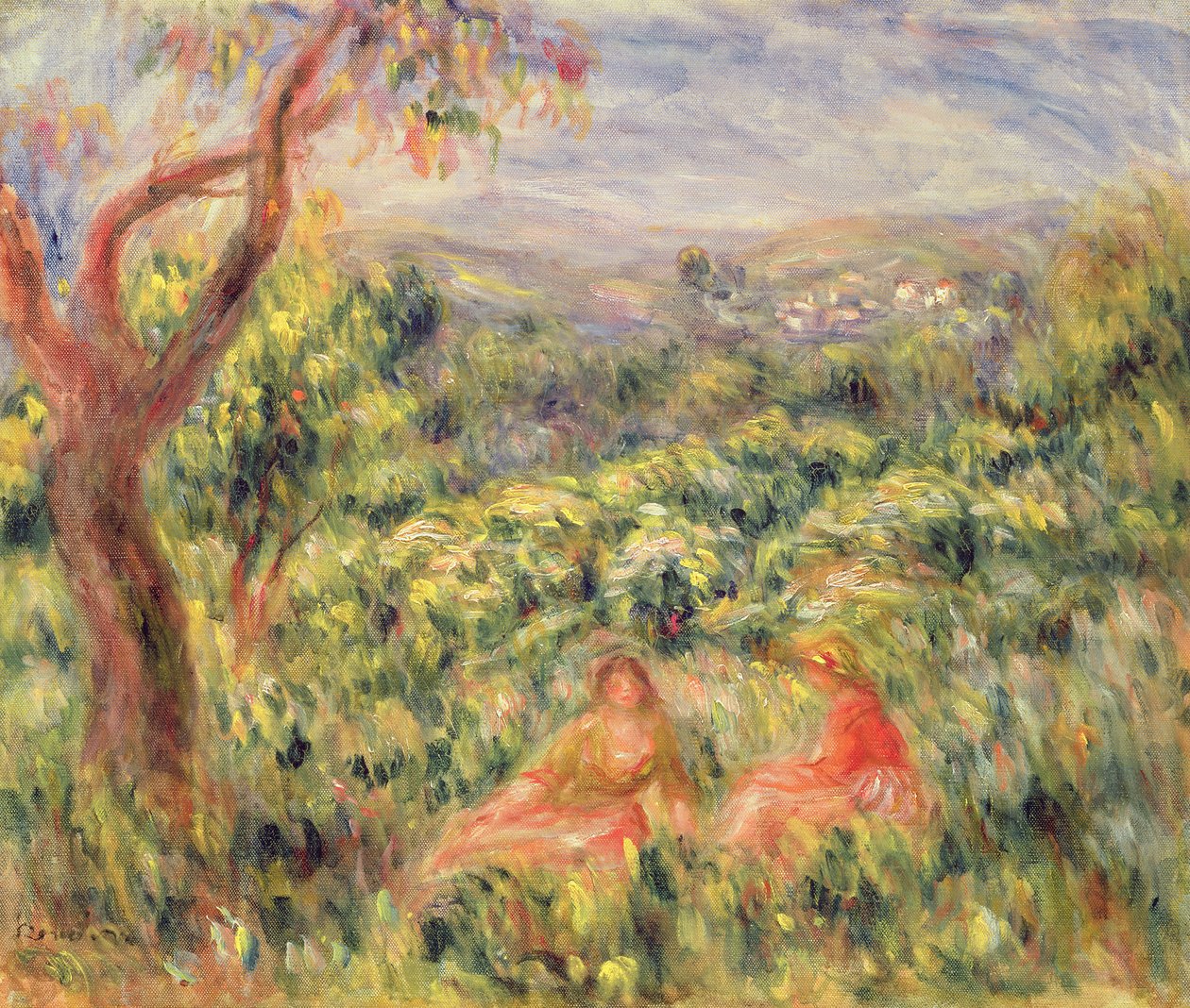 Deux filles parmi les buissons, 1916 - Pierre Auguste Renoir