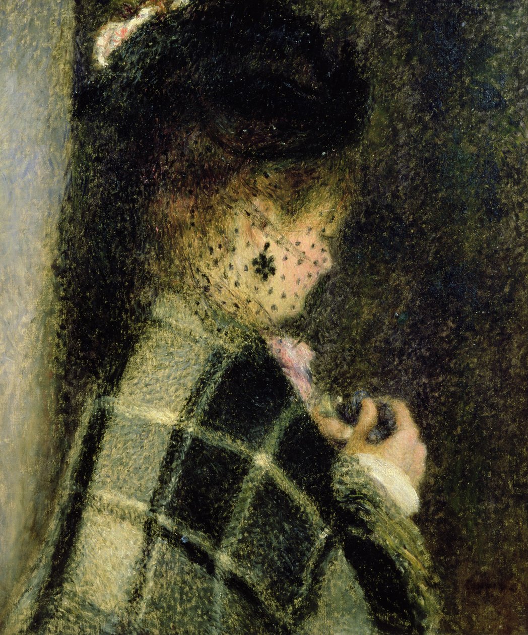 Jeune femme avec un petit voile, vers 1875 - Pierre Auguste Renoir
