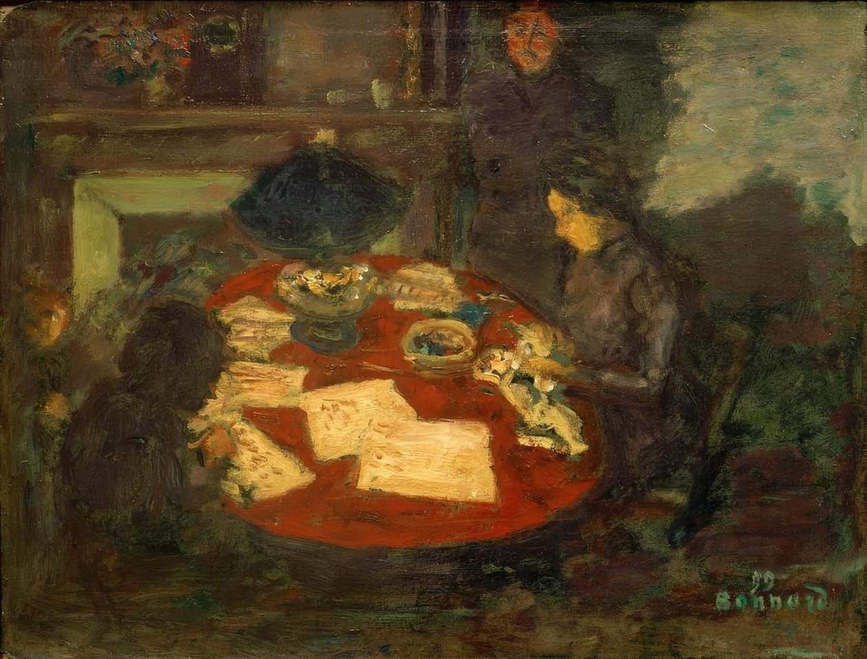 Sous la lampe - Pierre Bonnard