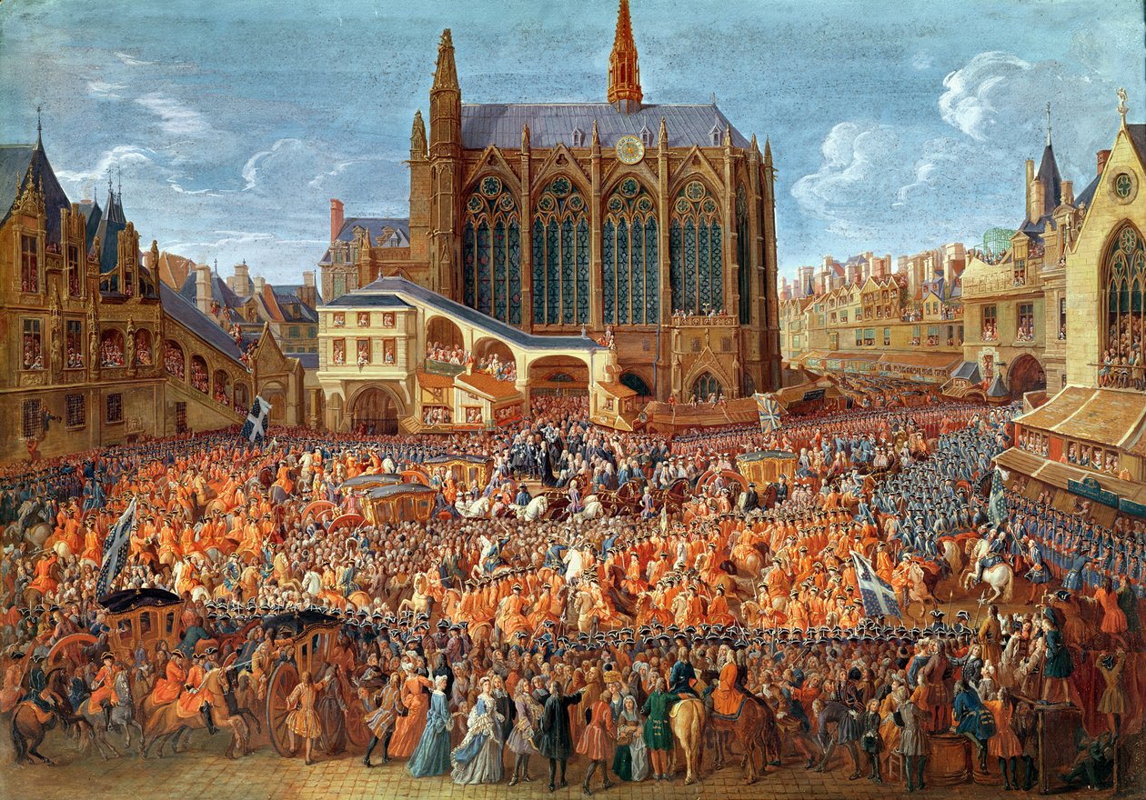 Le Départ de Louis XV de Sainte-Chapelle après le 
