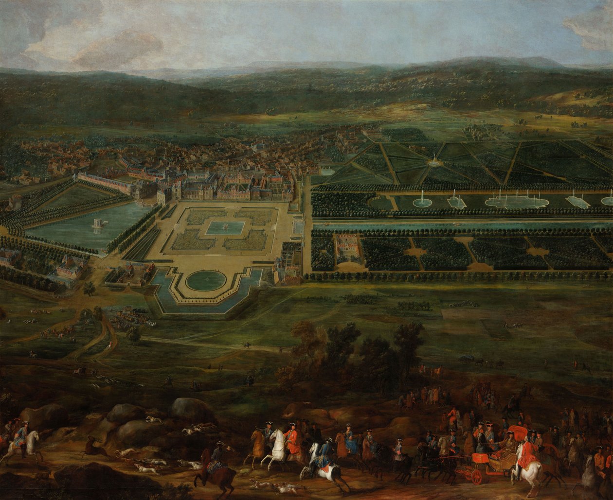 Vue du château de Fontainebleau - Pierre Denis Martin