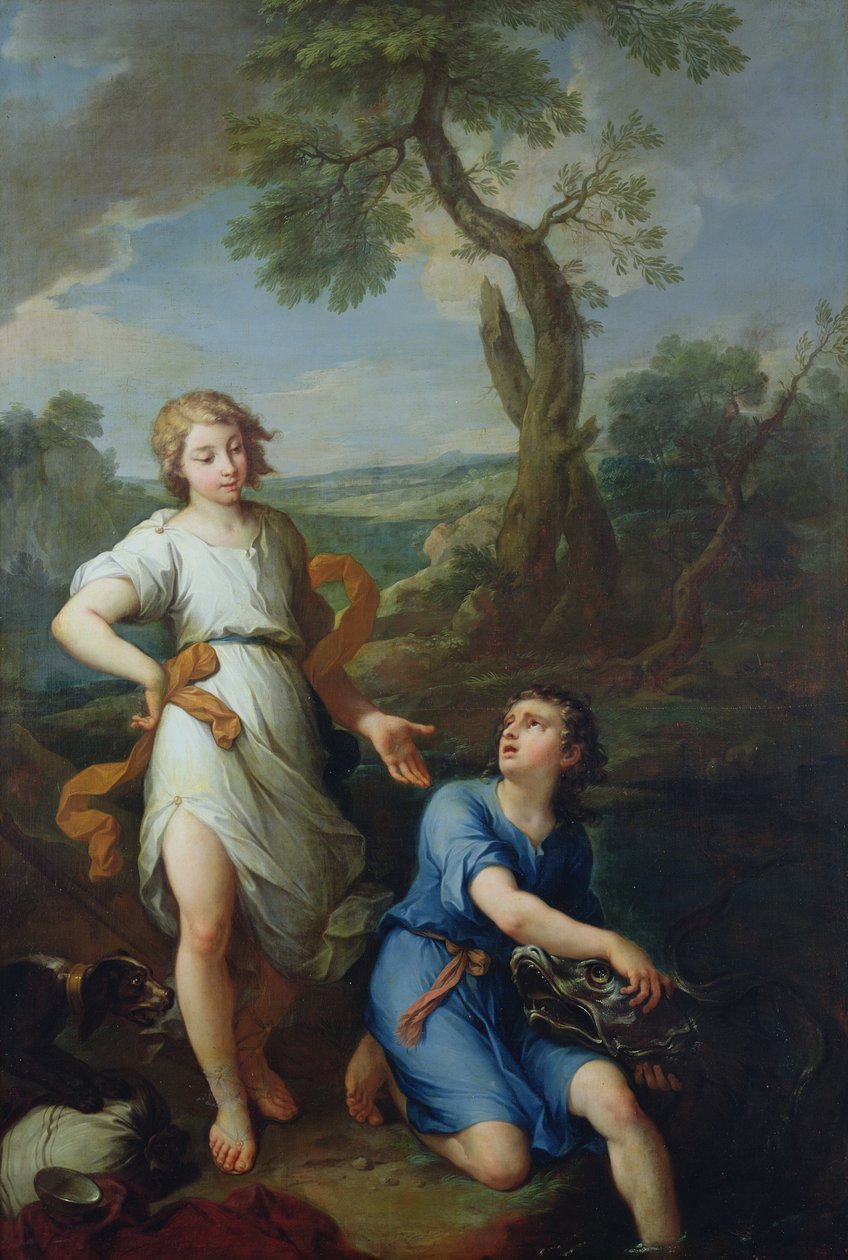 Capture du poisson dans le fleuve Tigre par le jeune Tobie, 1733 - Pierre Parrocel