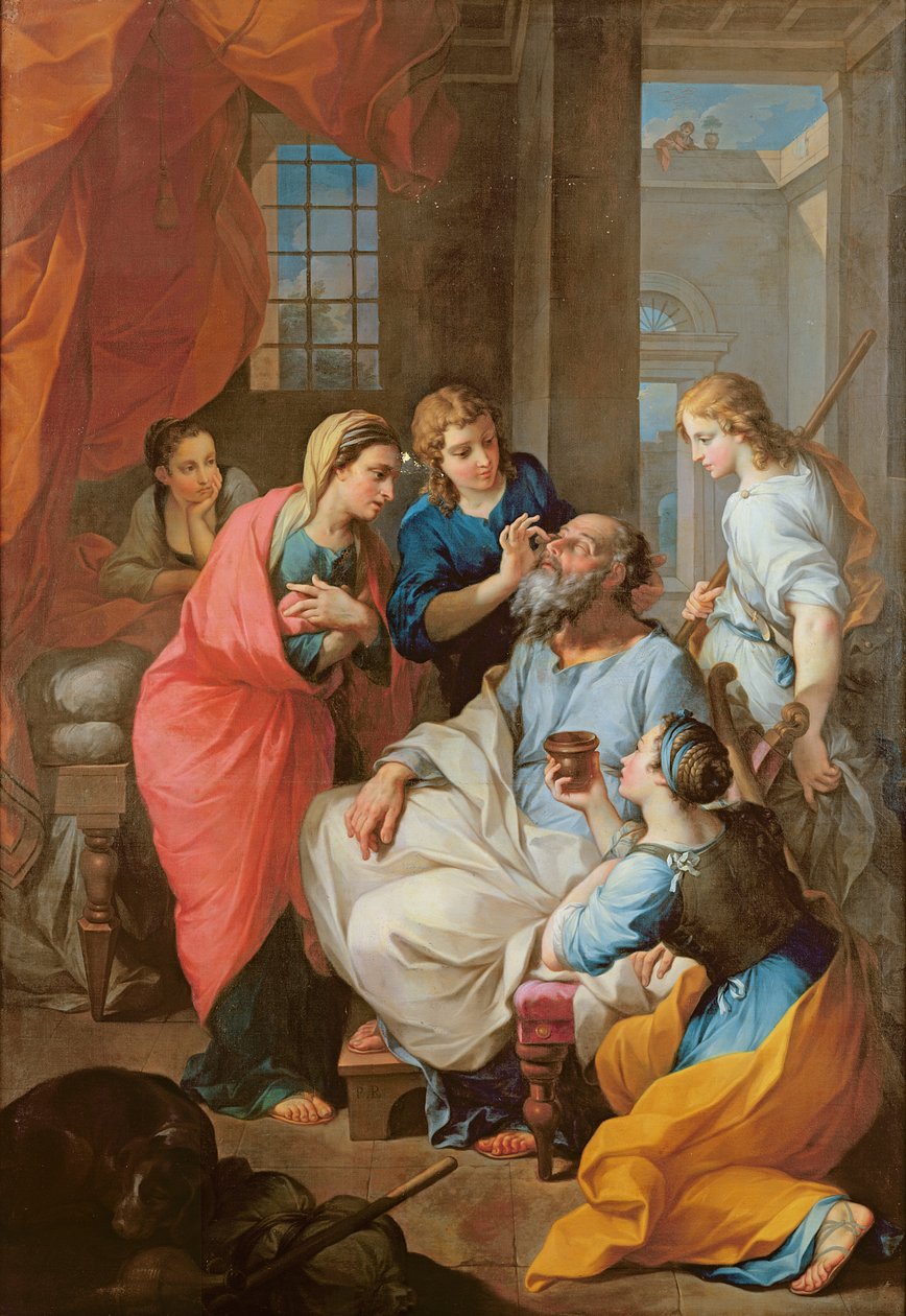 Tobias guérissant la vue de son père, 1733 - Pierre Parrocel