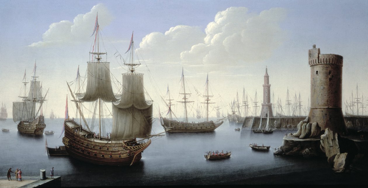 Scène de port méditerranéen - Pierre Puget