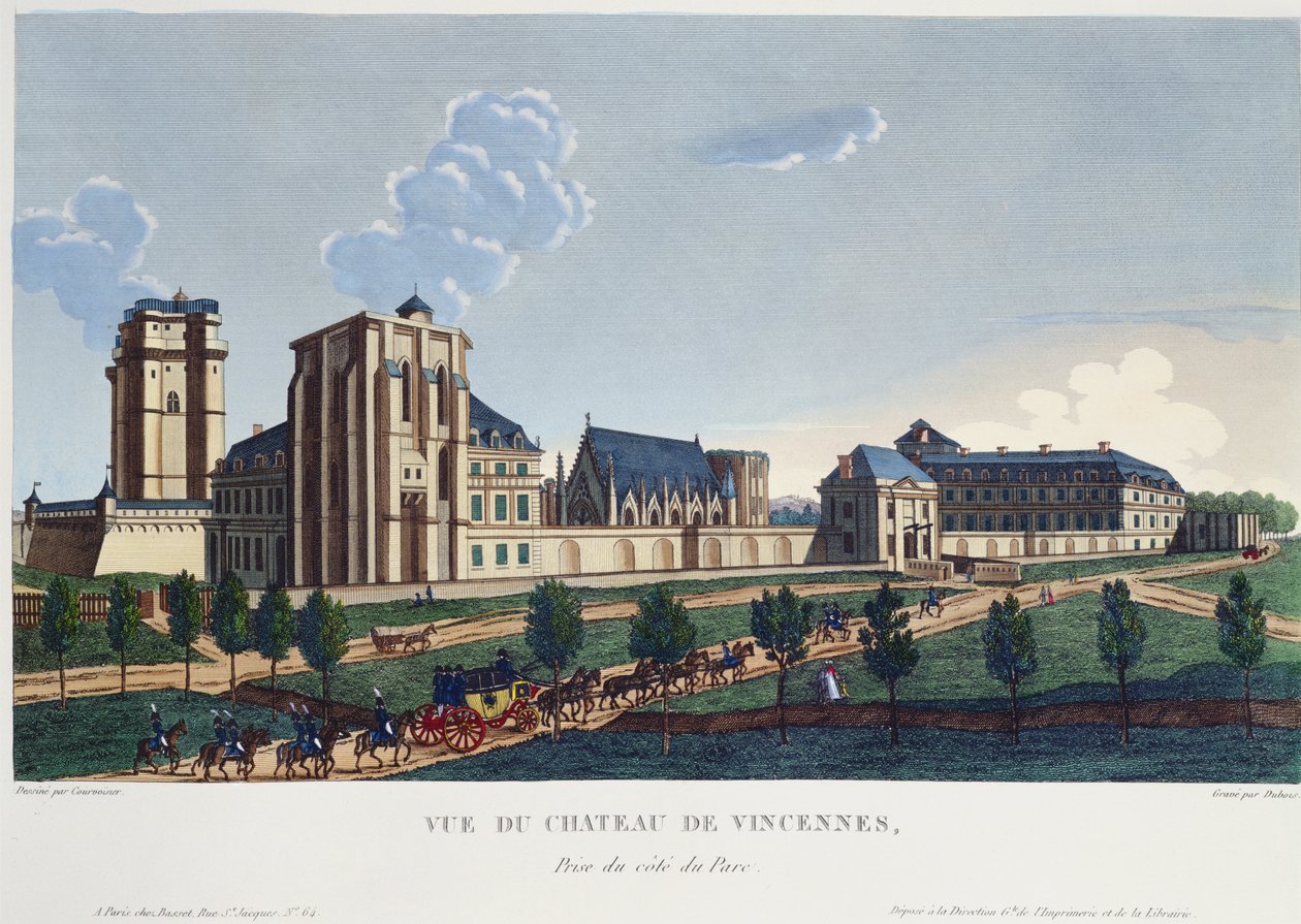 Vue du château de Vincennes, c.1820 - Pierre after Courvoisier