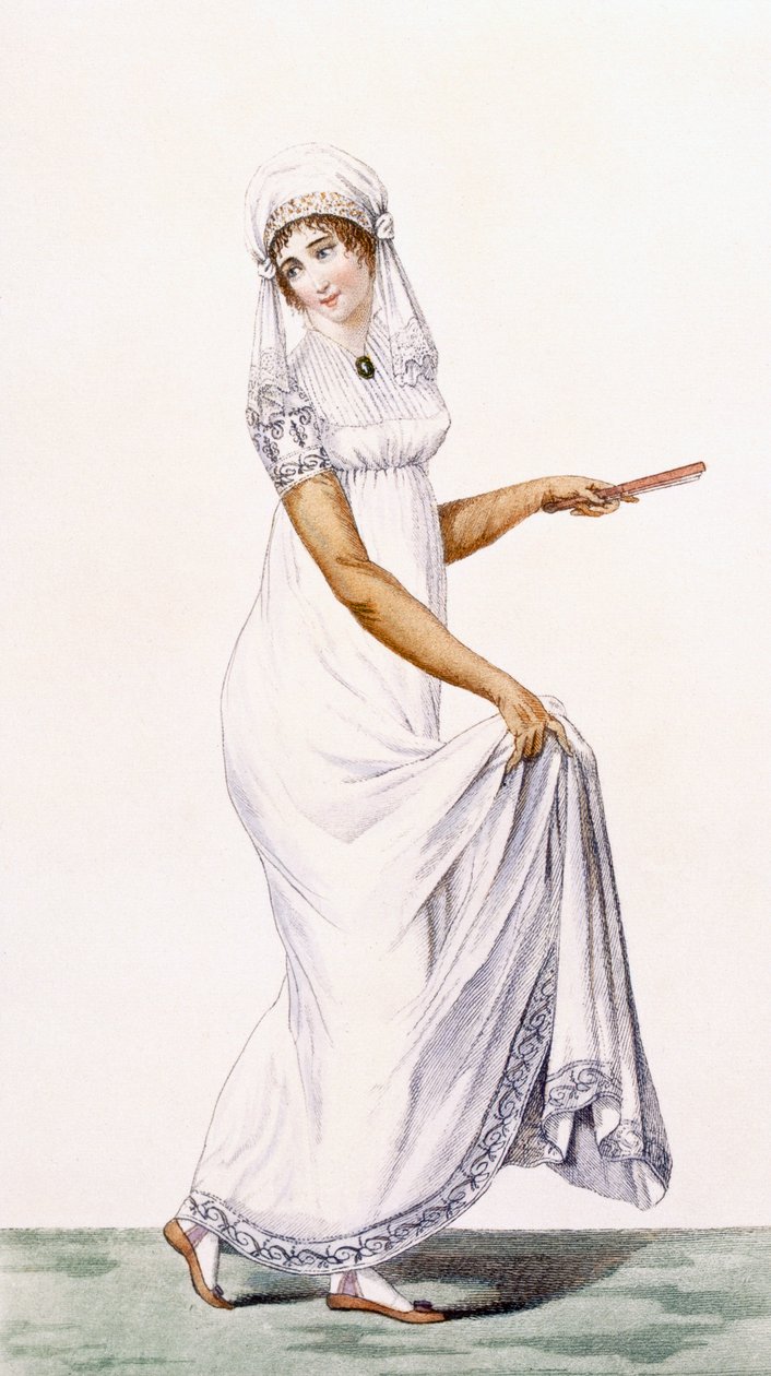 Robe de soirée blanche simple pour dames, illustration de 