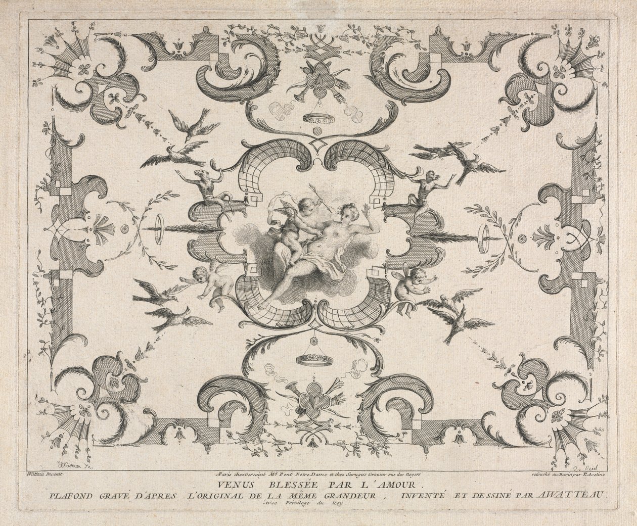 Vénus blessée par Cupidon - Pierre Alexandre Aveline