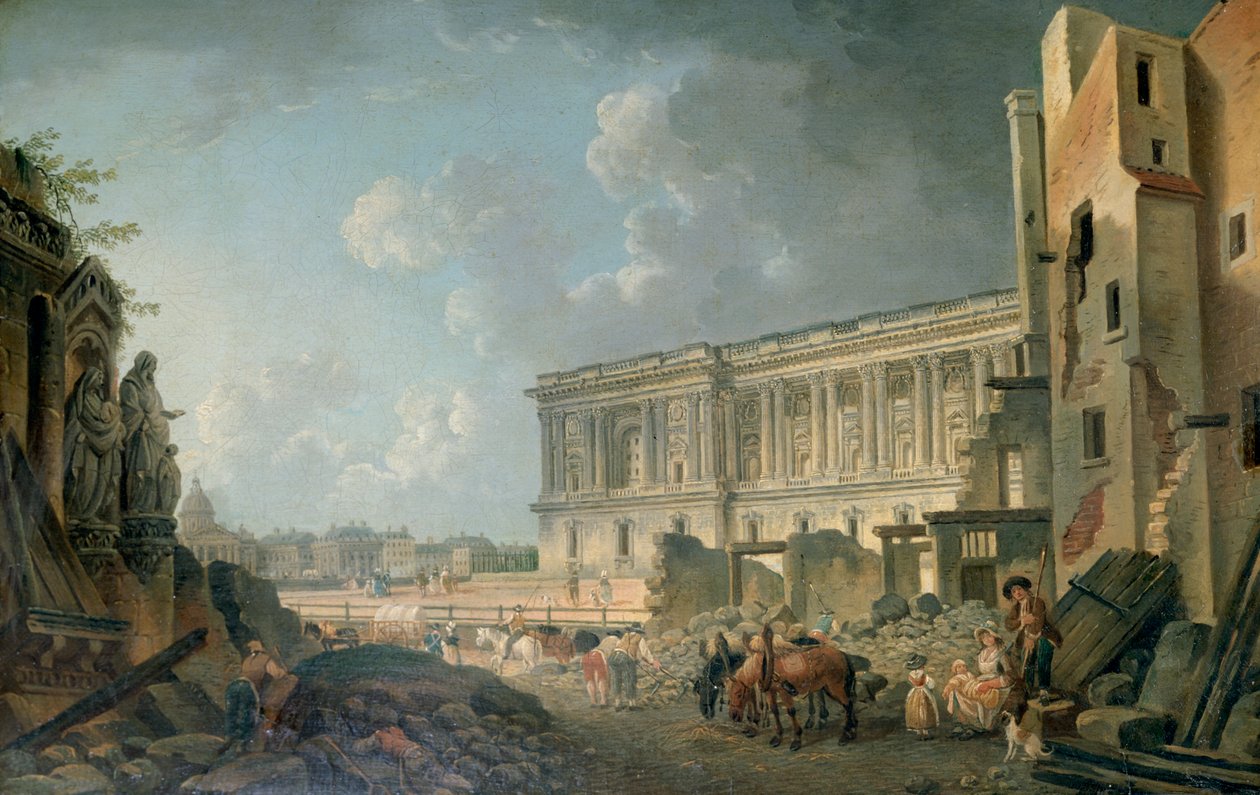 Vue du Louvre, vers 1743-1807 - Pierre Antoine de Machy
