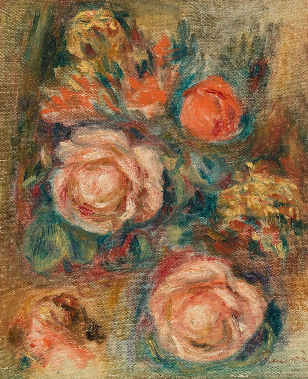 Bouquet de roses - Pierre Auguste Renoir