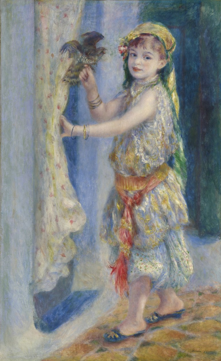 Enfant avec un oiseau - Pierre Auguste Renoir