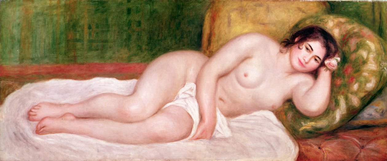 Femme nue sur un canapé - Pierre Auguste Renoir