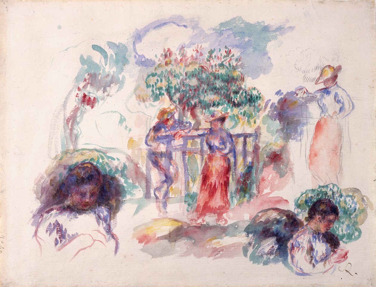 Figures sous un arbre - Pierre Auguste Renoir