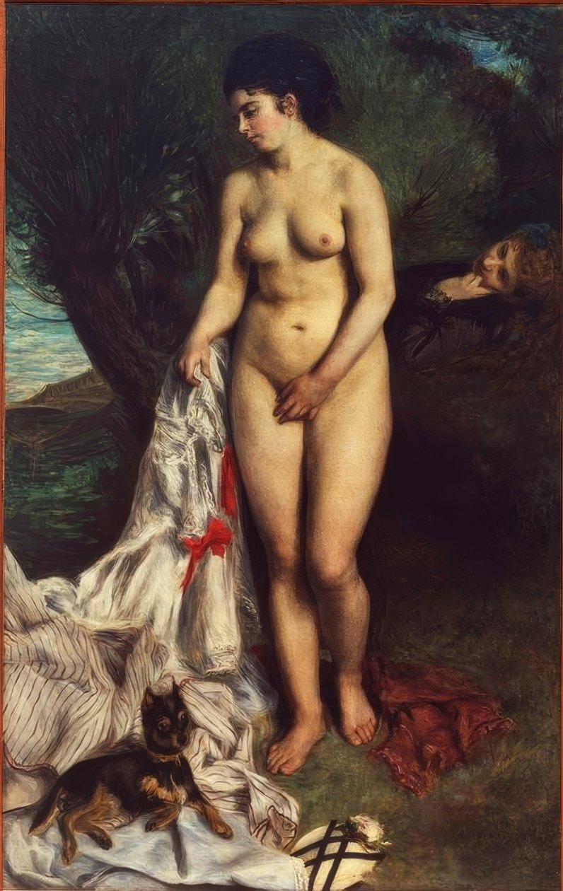 La baigneuse au griffon - Pierre Auguste Renoir