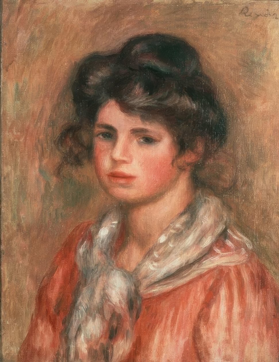 Le fichu blanc - Pierre Auguste Renoir