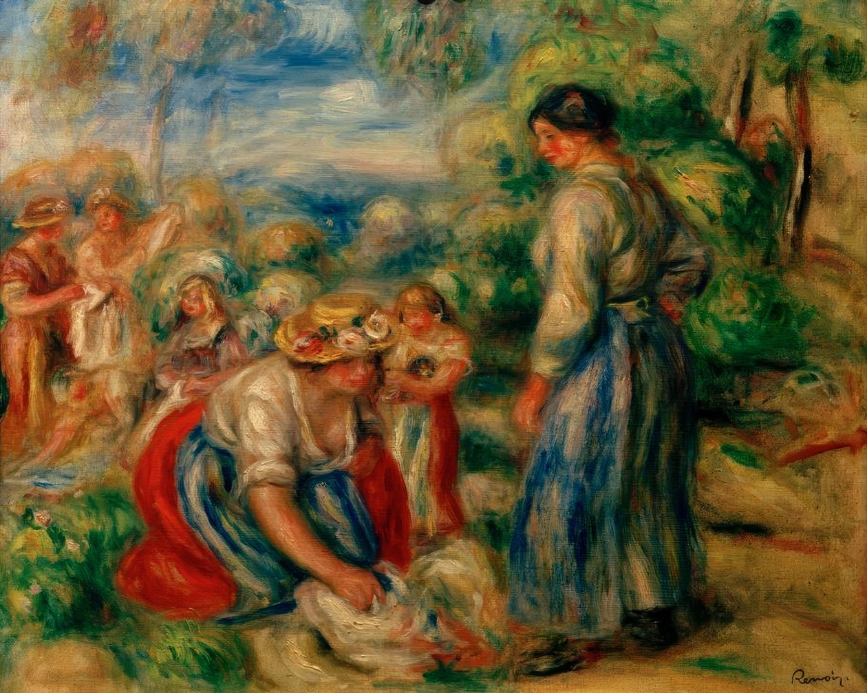 Les Lavandières - Pierre Auguste Renoir