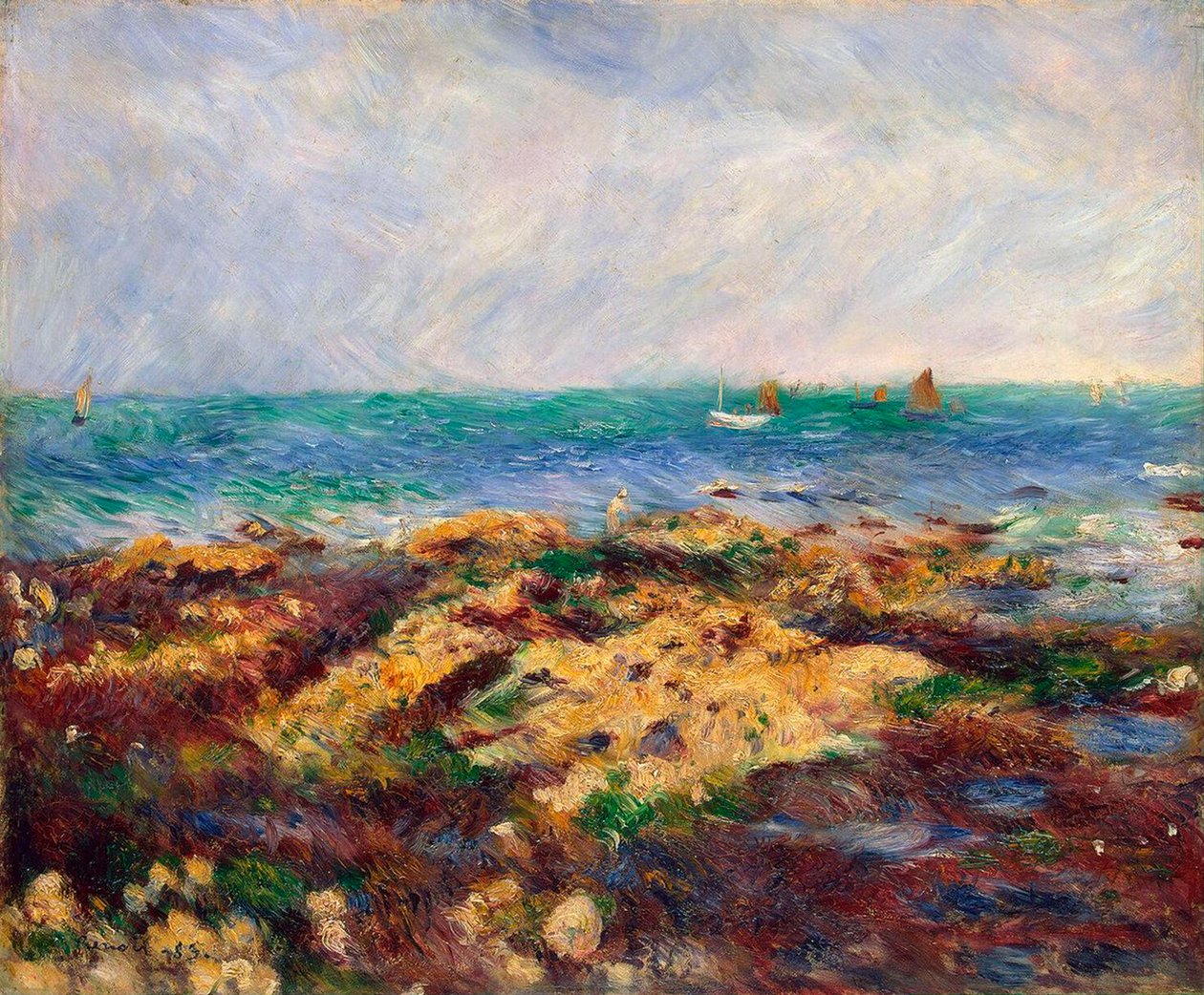 Marée basse à Yport, 1883 - Pierre Auguste Renoir