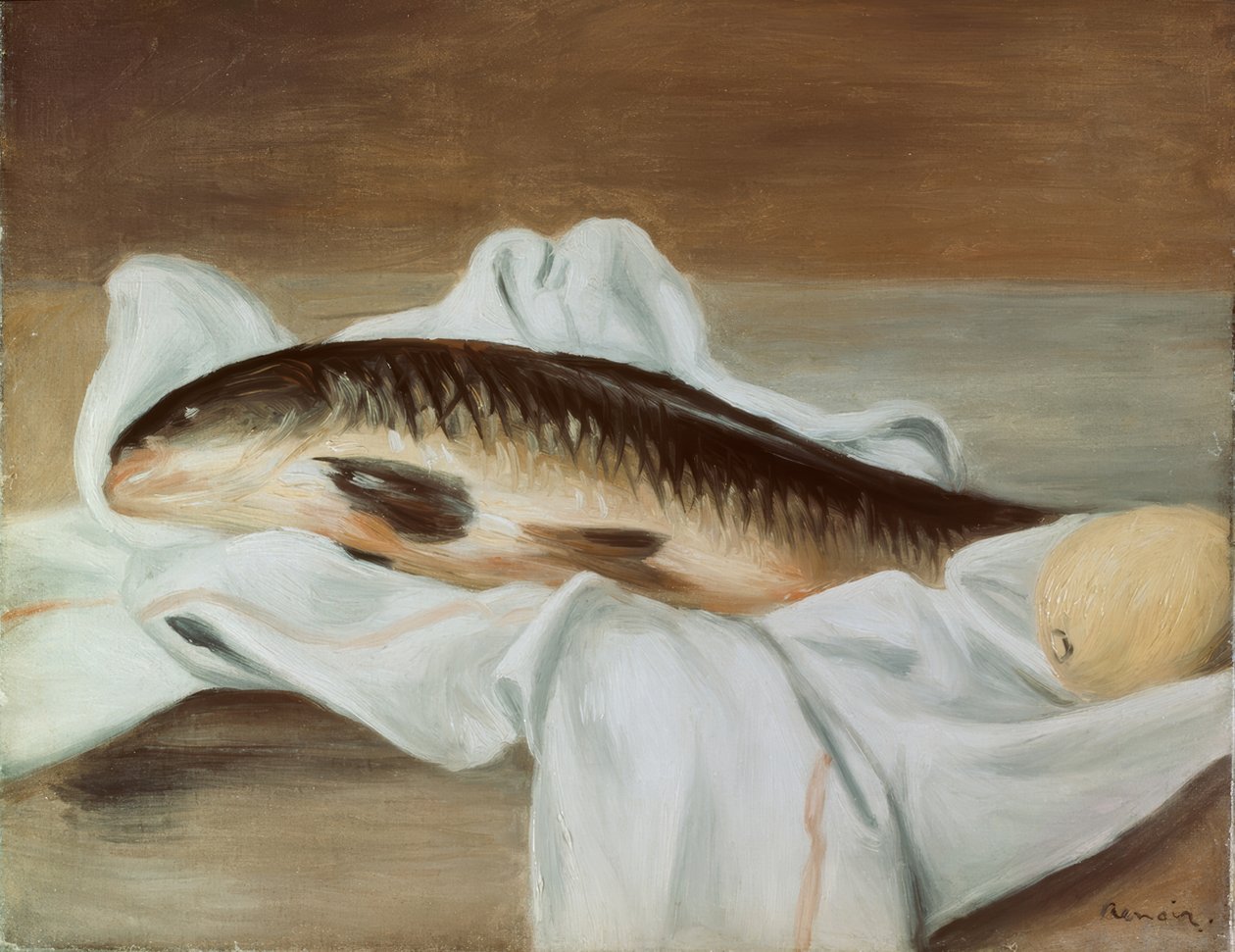 Nature morte au poisson - Pierre Auguste Renoir