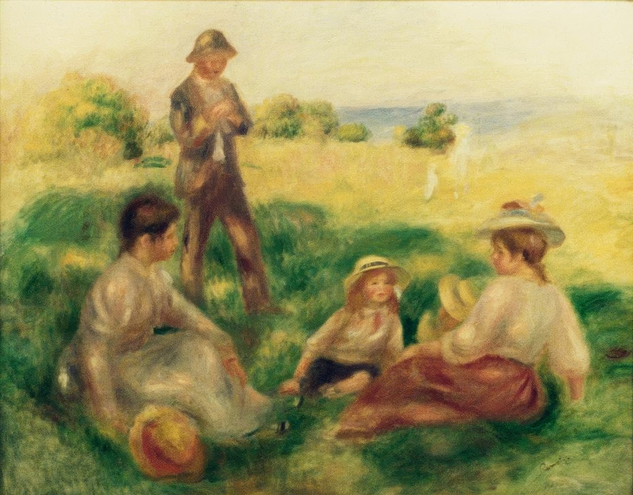 Paysage à Berneval avec personnages - Pierre Auguste Renoir