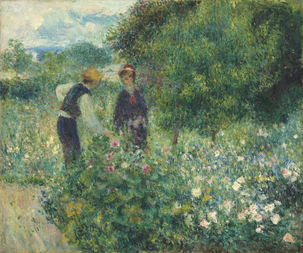 Cueillir des fleurs - Pierre Auguste Renoir