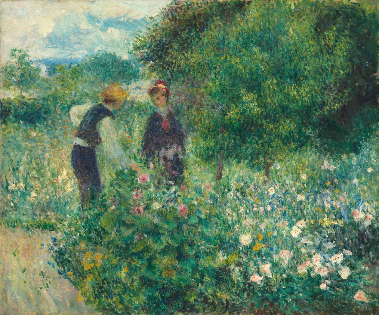 Cueillir des fleurs, 1875 - Pierre Auguste Renoir