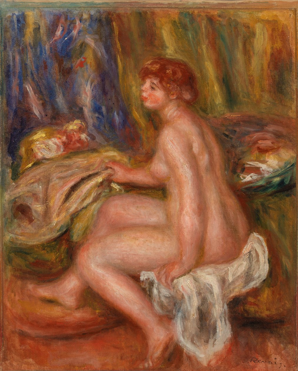 Nu assis dans une pièce - Pierre Auguste Renoir