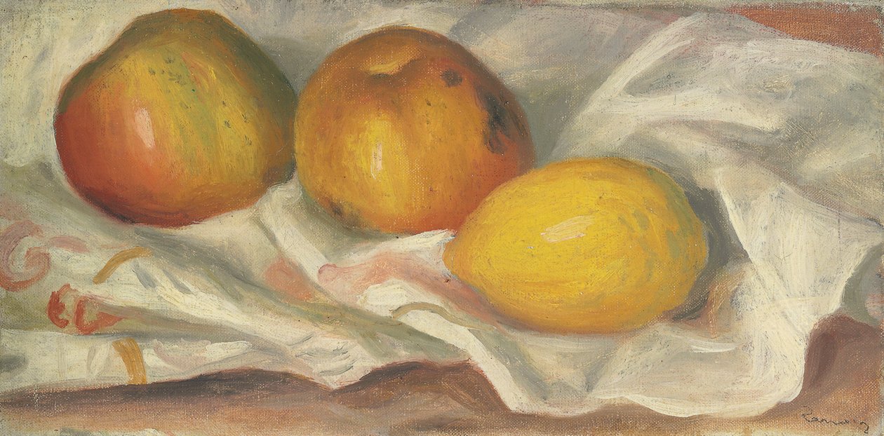 Deux pommes et un citron - Pierre Auguste Renoir