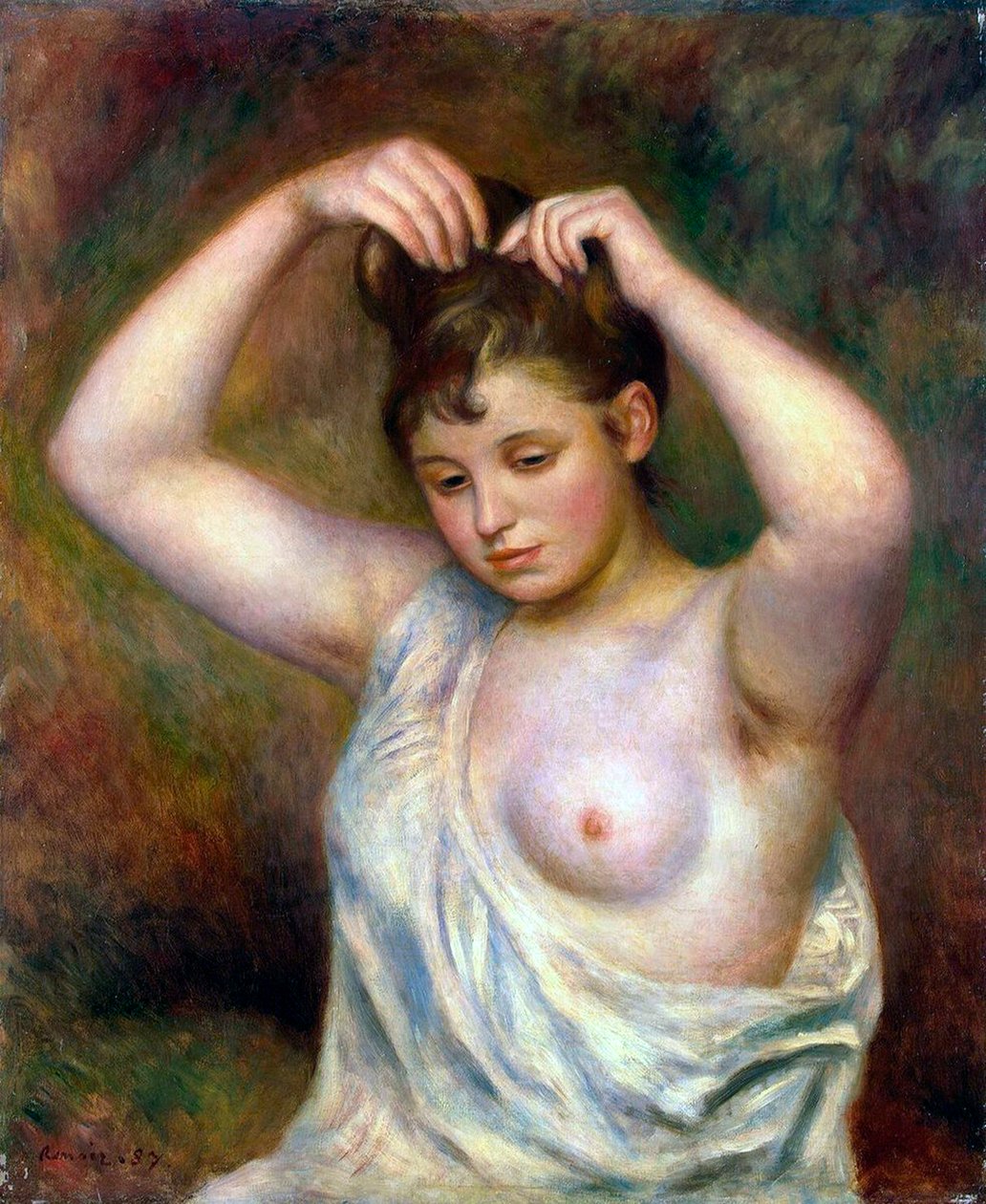 Femme arrangeant ses cheveux, 1887 - Pierre Auguste Renoir
