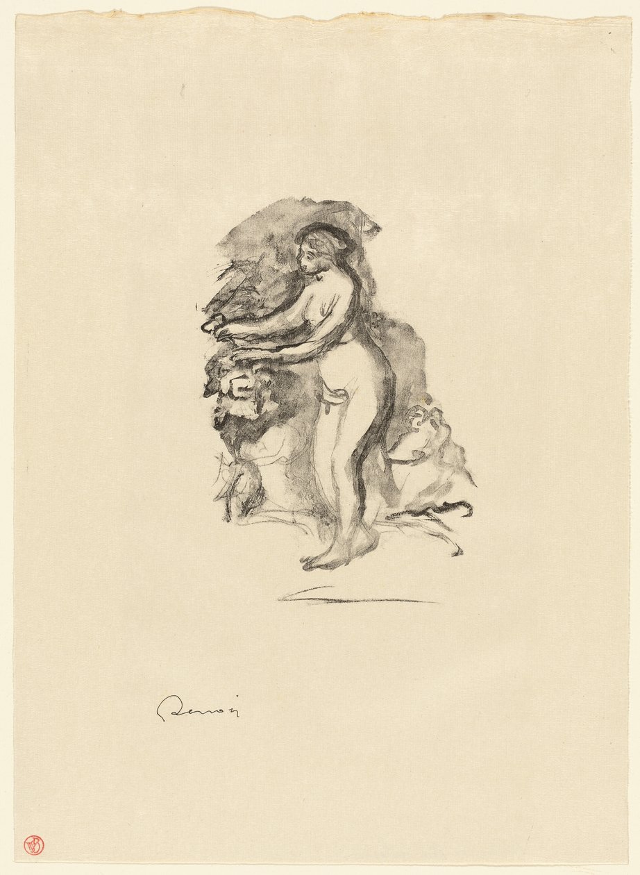 Femme avec une Vigne - Pierre Auguste Renoir